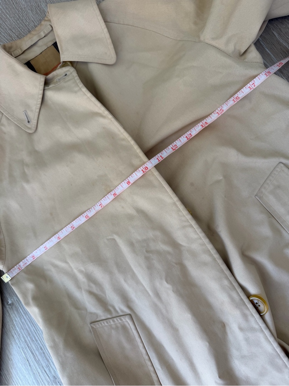 Vintage Burberrys Made in England Trench Coat Nova Check Beige Belted - Picture 6 of 11